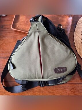 Caden Camera Bag Backpack Sling Carry Bag Case Waterproof DSLR Green Triangle